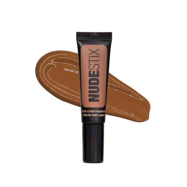 Nudestix Tinted Cover Liquid Foundation, Buildable Coverage for Even Skin Tone, Flawless Natural Lightweight Makeup Finish, Shade: Nude 9, 0.84 fl oz (25 ml)