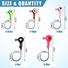 Fishing Jig Head Hooks Round Ball Head Fishing Jigs Hook Bass Lures Crappie Jig Heads for Trout Walleye Freshwater Saltwater Surf Fishing Jigs 1/8oz