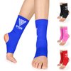 WYOX Ankle Wraps Support Boxing Gear for Men Women Muay Thai Ankle Support Kickboxing Wraps Gym Ankle Support (Pair) (Blue, L/XL (Women 7.0-10.5/ Men 6.0-9.5))