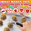 1 Oz Ice Cream Scoop with Trigger #30 - Versatile 1 Oz Scoop for Gelato, Cookie Dough Baking, Sorbet & Meatballs - Rust-Resistant Stainless Steel, Easy to Clean in Dishwasher, Non-Slip Handle
