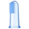 Brilliant Baby Finger Toothbrush - Silicone Gum Massager and Teether Brush for Infant-Toddler, 3 Months Old and Up, Blue/Clear, 2 Count
