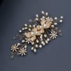 Pearl Headpieces Flower Leaf Hair Clips Gold Bridesmaids Brides Hairpins Headdress Wedding Accessories Bridal Jewelry