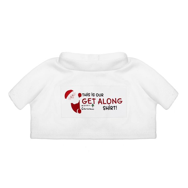 Elf Accessories Christmas Elf Doll Clothes This is Our Get Along Shirt Fleece Polyester Christmas Elf Shirt Xmas Elf Clothes for Boys or Girls Elf Dolls (White)