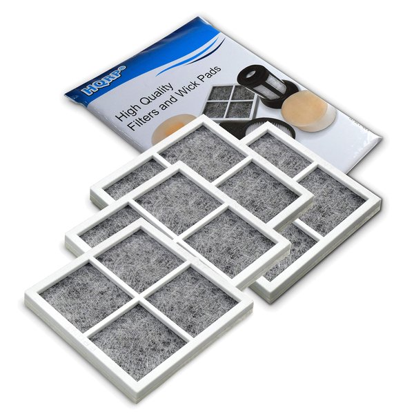 HQRP 4-Pack Air Filter compatible with LG LFX28968SB LFX28968SW LFXC24726D LFXC24796D LFXS29626B LFXS29766S LFXS30786S LFXS30796D LFXS32726S LFXS32736D Refrigerator