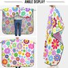 visesunny Barber Cape Colored Little Flower Polyester Hair Cutting Salon Cape Apron Anti-Static Haircut Water-Resistant Shaving Cloth Beard Shaving Bib Hairdressing Cape