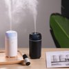 Car Diffuser Humidifier Aromatherapy Essential Oil Diffuser USB Cool Mist Mini Portable Diffuser for Car Home Office Bedroom (Black)