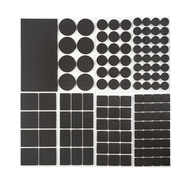 Non Slip Furniture Pads - Round, Square, Rectangle, Furnigear Premium 129 Pieces Furniture Grippers Chair Leg Pads Self Adhesive Rubber Chair Feet- Anti Scratches Furniture Pads for Hardwood Floors