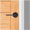 Kwikset 720LSLRDT-514 Lisbon Lever with Round Rose Passage Door Lock with 6AL Latch and RCS Strike Iron Black Finish