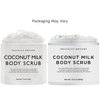 Brooklyn Botany Dead Sea Salt and Coconut Milk Body Scrub - Moisturizing and Exfoliating Body, Face, Hand, Foot Scrub - Fights Stretch Marks, Fine Lines, Wrinkles - Great Gifts for Women & Men - 10 oz