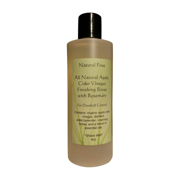 Natural First Organic Apple Cider Vinegar Finishing Rinse w/Rosemary for Dandruff Control 8oz