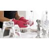 Casabella Premium Waterblock Reusable Household Cleaning Gloves, Medium, Pink