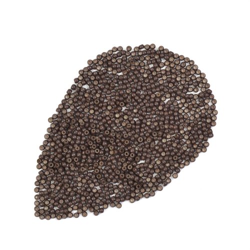 200 Pcs 3.0mm Hair Beads Silicone Lined Copper Nano Rings Micro Links Beads for Hair Extensions (Brown)