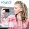 Hoyols Quick Hair Beader for Loading Beads Braid Stringer Hair Beading Tools Kit Ponytail Maker Styling Magic Topsy Hair Tail for Kids Girls Colorful (6pcs Multi Color w/beads)