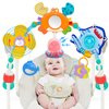 Baby Stroller Arch Toys with Baby Mirror for Infant 0-3-6-12 Month Carseat Bouncer Montessori Toy for Babies Shower Easter Gifts for Newborn 0-6 Month Sensory Development for 4 5 7 8 Months Boys Girls
