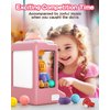 Claw Machine for Kids, Mini Vending Machine with Game Coins & Music, Prize Dispenser Toys for Girls and Boys, Electronic Claw Game Machine for Party Birthdays, Includes 35 Mini Toys (Doggy Pink)