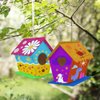 hapray 2 Pack Bird House Kit, DIY Birdhouse Kits, Wooden Crafts Arts for Children to Build and Paint (Includes Paints & Brushes) for Kids Girls Boys Toddlers Gifts Christmas
