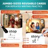 QUOKKA 520 Sight Words Flash Cards for Kids Adults - from Pre-K to 3rd Grade | 5 Levels, Bold Font, Jumbo Size, Dry Erase Reusable Cards with Realistic Images & Rings | Based on Dolch & Fry Word Lists