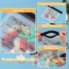 Serfeymi 48 Pcs Zippered Pill Pouches Organizer Plastic Bags 3 X 3 Inches 12 mil Self Sealing with Slide Lock Writable Label Translucent Travel Medicine Storage Bag Case and 1 Pc Marker-Black+White