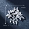 Foyte Wedding Hair Comb Crystal Bridal Headpieces Rhinestone Hair Pieces Bridesmaid Side Combs Hair Accessories for Women and Girls (silver)