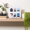 SOKYND The Happy Frame Clear Acrylic Floating 8x8 Frame with Polaroid Instax Collage frame insert, Multi-Functional Free-Standing and Magnetic for Refrigerator