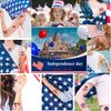 Aresvns Independence Day Temporary Tattoo, USA Flag Sleeve Tattoo, Red White and Blue Party Supplies, 4th of July, Memorial Day, Labor Day Decorations Tattoos Patriotic Tattoos