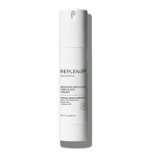 Replenix Redness Reducing Triple AOX Cream, Hydrating Medical-Grade Antioxidant Facial Treatment with Soothing Green Tea for Sensitive Skin (1 fl. oz)
