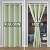Door Curtain for Doorway Privacy, Sliding Closet Door Curtains 80 Inch Length Insulated Thermal Privacy Curtain Cover for Room Divider, Blackout Doorway Curtain Grommet Top, 1 Panel, W42 X L80, Sage