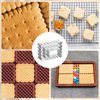 6 Pcs Square Cookie Cutter, Wavy Rectangle Cookie Cutter Reusable Cookies Mold with Jagged Edge Design for a Special Event Holiday Everyday Treat