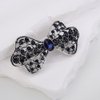 Kercisbeauty Black Crystal Beads Bowtie Flower Hair Barrettes Wedding Bridal Sparkle Hair Jewelry (Bowtie)