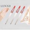 LUXXII (3 Pack) 6.75 inch Double Sided Stainless Steel Sapphire Nail File for Fingernails, Toenails, Scraping, Strengthening, Finger Manicure File