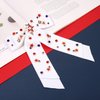 4th of July Accessories Hair Bows for Women Silky Satin White Hair Bows American Flag Star Bows Patriotic Hair Bow Clips USA Fourth Of July Hair Accessories Outfits Gifts Party Favors (White 2)