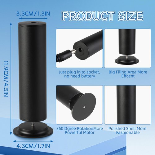 Dermave Electric Foot Callus Remover, Electric Callus Remover Feet, Callus Remover for Feet - Foot Filer with 60pcs Sanding Discs for Dead Cracked Skin, Men/Women (Black)