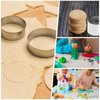 salbsever 12 Pcs Circular Cutter Hole Hollow Punch Cutter Set Polymer Clay Cutters Stainless Steel Round Circle Clay Cutters for Crafts Indentation Ceramics Dotting Baking Cutters