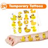 36PCS Duck Party Favors 24 Tattoos Sticker 12 Stamp Set - Ideal Rubber Duck Themed Birthday Decor Supplies Goodie Bag, Decorations Classroom Gifts, Cute Rewards for Girls, Baby Shower Prizes
