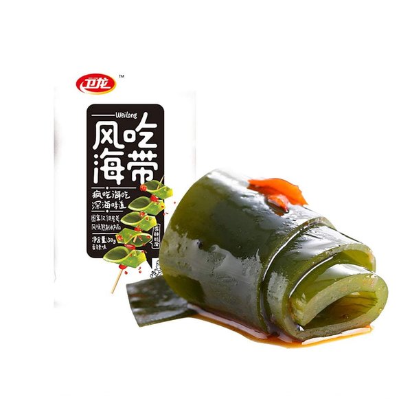 Weilong Kelp Piece 168 Kelp Silk Open Bag Ready To Eat Seaweed Snacks Snack Spicy卫龙海带片168g海带丝开袋即食海草零食小吃香辣味 (1)