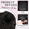 KooKaStyle Curly Ponytail Extension Fluffy Drawstring Ponytail for Women Kinky Curly Clip in Hair Extensions Long Curly Wavy Ponytail Extension Synthetic Hairpiece for Daily Use(18 Inch,Black brown)
