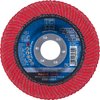 PFERD 67381 Polifan PFR Curve Radial Type Flap Disc, Ceramic Oxide, 4-1/2" Diameter, 7/8" Arbor Hole, 13300 RPM, 60 Grit