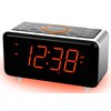 Emerson CKS1521 SmartSet Bluetooth Dual Alarm Clock Radio with 1.4” Orange LED Display, USB Charger, FM Radio, AUX Input, Auto-Dimmer, and Orange Accent Light