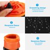 PATIKIL Camera Lens Bag, 2 Pcs 3.1" IDx3.9 H Drawstring Lens Pouch with Thick Protective Neoprene, Lens Case for DSLR Camera Lens, Water Coffee Cups, Black Orange