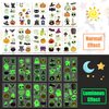 10 Sheets Halloween Luminous Temporary Tattoos, Glow in the Dark Halloween Tattoos for Kids,Waterproof Fake Face Tattos Stickers for Halloween Party Favors,Trick or Treat Goodie Bags Fillers (Orange)