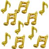 10 PCS Gold Musical Note Aluminum Foil Balloons Guitar Silver Happy Birthday Music Balloons Banner Music Party Decorations for Music Themed Party, Birthday, Home Outdoor Party, Celebrations