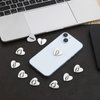 Qianyu 16 Pcs Cell Phone Ring Holder Grips 360°Rotation Finger Ring Stand Heart Cute Universal Adhesive Metal Hook Kickstand for DIY Sticky Cell Case Pad Charms Tablet Hanging Supplies Accessories