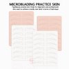 TgoBeauty 7 Pairs Brow Shapes Double Sided Design Eyebrow Spine 6 Nano stroke practice skin Silicone Practice Pad for Permanent Makeup Training (Pink Skin-1pc)