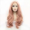 melody wig Mixed Pastel Pink Synthetic Peach Pink Red Lace Front Wigs T Part Lace pink Wig Long Body Wave Heat Resistant Fiber Long Wavy