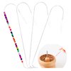 The INDIVSHOW Clay Seed Three Generation 4 Pcs Big Eye Curved Beading Needles,Stainless Steel Bead Spinner Needles for Bracelet Necklace Jewelry Making (Needle)