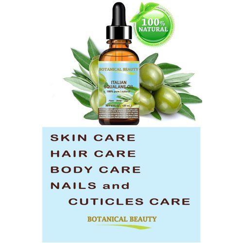 Botanical Beauty SQUALANE Italian Olive. 100% Pure/Natural/Undiluted Oil. 1 fl.oz- 30ml. 100% Ultra-Pure Moisturizer for Face, Body & Hair. Reliable 24/7 skincare protection