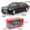 Toy Cars Rolls-Royce Phantom Model Black Alloy Collectibles Diecast Vehicles with Sound and Light