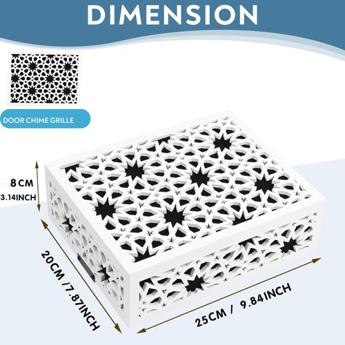 GRAUES Doorbell Cover | modern design door chime covers decorative | wooden doorbell cover box only (9.84” x 7.87” x 3.15”)