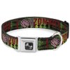 Buckle-Down Seatbelt Buckle Dog Collar - I "Brain" ZOMBIES - 1" Wide - Fits 9-15" Neck - Small