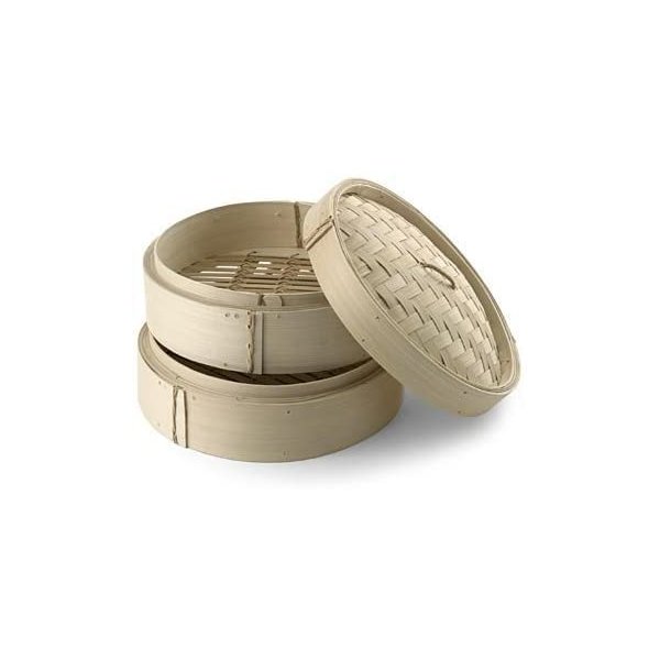 8 inch Bamboo Steamer (Set - 2 racks and 1 lid)